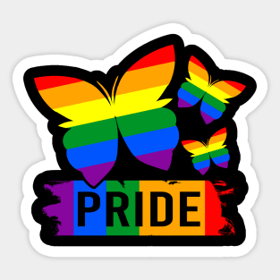 Rainbow Butterflies - Gay Pride Sticker